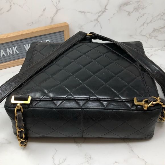 CHANEL Vintage 24K Gold Lambskin Leather Metalasse Quilted Backpack main image 4